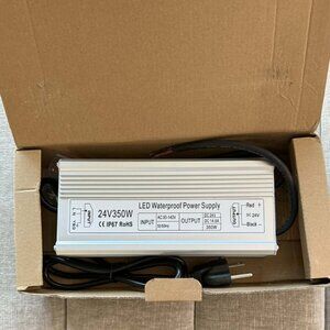 24V 350W LED Power Supply Waterproof IP67 Driver Transformer AC 90-140V DC 24V